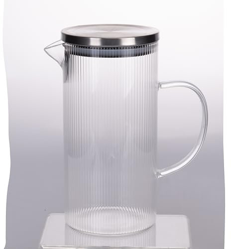 Villa d'Este Home Tivoli 1996 Caraffa 1,4 l in vetro borosilicato, coperchio in acciaio inox, Glass