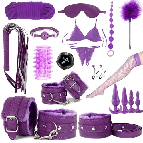 Verstellbare Handschellen, Fußfesseln, SM-Plüsch, PU-Leder, Bondage-Fetisch-Handschellen-Set, Fesselset, Sexspielzeug, Rbenxia Handschellen, Sexspielzeug für Erwachsene, Pink