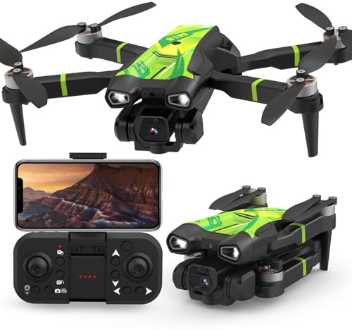Morlyrctooy M18 Foldable Mini Drone with 4K Camera,Drones for Adults Beginners,Brushless Motor,RC Quadcopter,One Key Takeoff Landing,3D Flips,Headless Mode, Under 249g,Gifts