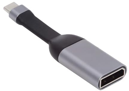NFHK Câble USB-C Type-C Source vers DisplayPort 4K 60 Hz Récepteur HDTV Adaptateur Câble Plat Ultra Fin 1080p pour Ordinateur Portable Tablette Téléphone