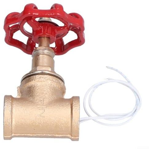 Interruttore della luce Steampunk, valvola industriale da 1,27 cm, valvola di arresto con filo, per tubo dell'acqua, lampada vintage (rosso)
