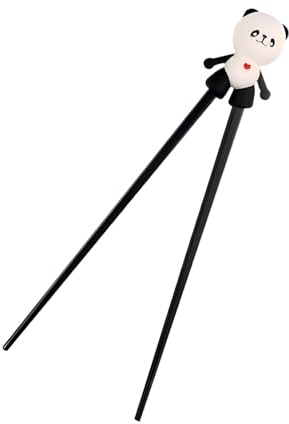 Iirlvior Bacchette di apprendimento con design Panda Nero, struttura smontabile con effetto di ritorno, bacchette antiscivolo riutilizzabili adatte ai principianti