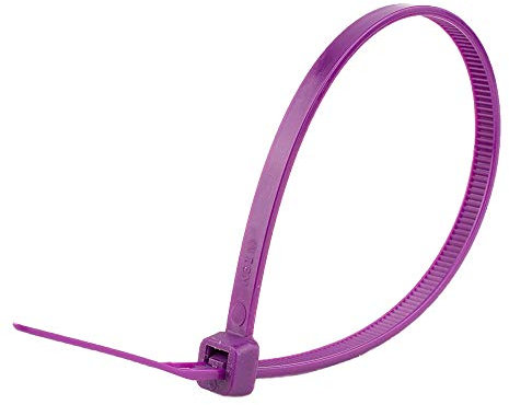 UKCable-Ties Cable Ties 140mm x 3.6mm Purple Nylon Zip Tie Wraps - (Pack of 100)