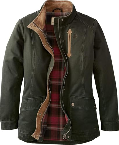 Legendary Whitetails Women's Saddle Country Shirt Jacket, Dark Army, XL