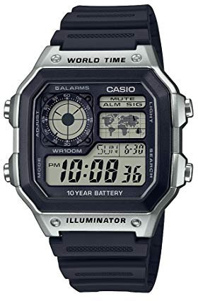 Casio Men Digital Japanese Quartz Watch with Resin Strap AE-1200WH-1CVCF