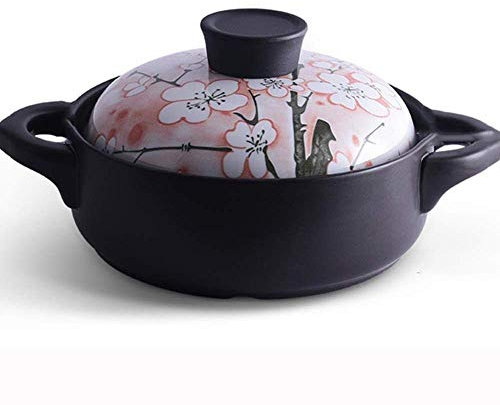 Sywlwxkq Cazuela de Barro Olla de Terracota Cazuela de cerámica - Saludable y Deliciosa, Duradera y Resistente a Altas temperaturas, fácil de Limpiar - Capacidad 2.5L_Pink