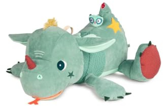 Lilliputiens Joe the Dragon Maxi Plush Secret Storage, Early Learning Toy, ab 6 Monaten, 85 cm, mit Stella the Fawn Sound Plush Inklusive