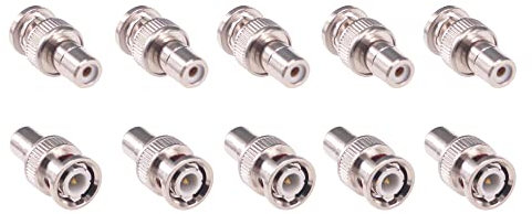 RFaha 10pcs BNC Male to RCA Female Adapter Coaxial Connector for CCTV Video|(F90-10)