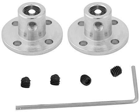 Flange Coupler, 2pcs M3 Rigid Flange Coupling Motor Shaft Coupler Connector ID 6mm OD 10mm