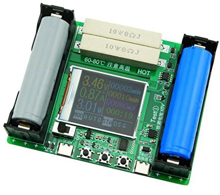 Misamo 18650 Lithium Battery Capacity Internal Resistance Tester Module LCD Digital Display Capacity Tester Module