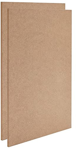 2pcs MDF Wood Boards for Crafts 6mm Medium Density Fiberboard Wooden Sheet Replacements, MDF Sheet for Painting, MDF Wood Sheet for Furniture DIY(50 x 40cm/19.6 x 15.7in)