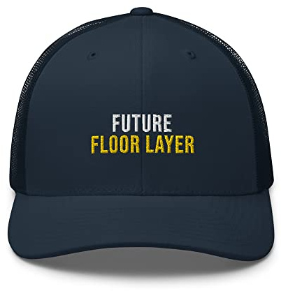 Future Floor Layer Hat (Embroidered Trucker Cap) Floor Layer Apparel Navy