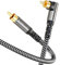 BlueRigger 90 Degree Subwoofer Cable (10.5M, Dual Shielded, Gold Plated 90°Male RCA to RCA Connectors) – for Subwoofer, Amplifier, Home Theater