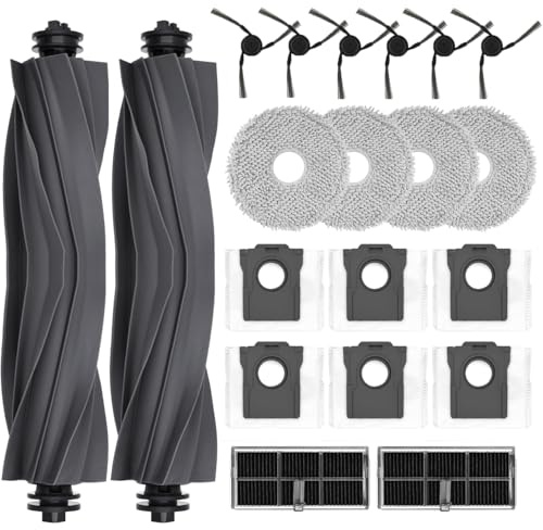 Zubehörset für dreame X40 Ultra Complete / L40 Ultra, Saprdii 6 Staubbeutel, 4 Wischtücher, 2 Rollbürste, 2 Filter, 6 Seitenbürsten, X40 Ultra Complete Ersatzteilset Saugroboter Ersatzteile Zubehör