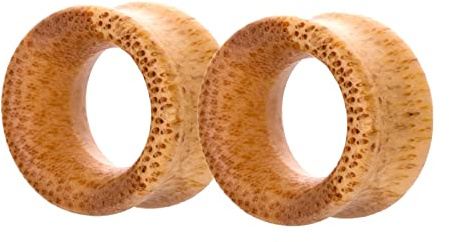 Calefee Flesh tunnel 8–20 mm, örhängen plugg trä för kvinnor och män 2 stycken, piercing smycken trätunnel