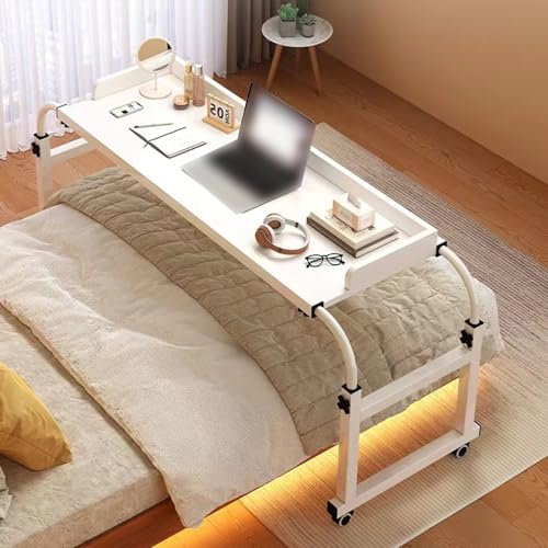 ELIKBH Betttisch auf Rollen Höhenverstellbar Laptoptisch Möbel für Arbeitszimmer Pflegehilfsmittel Schreibtische Krankenhausbetttisch Computertische betttisch klappbar