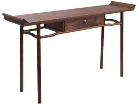 GUAWJRZDP Mesa Consola, Mesa De Consola, Mueble Entrada Mesa, Mesa Auxiliar De Madera, Recibidor Mesa con Cajones, Muebles De Estilo Chino, for Entrada, Pasillo, Color Nogal(L140cm/55.1in)