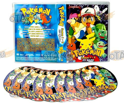POKEMON (SEASON 1-5) - COMPLETE ANIME TV SERIES DVD BOX SET ( ENGLISH DUBBED ) SHIP FROM UK