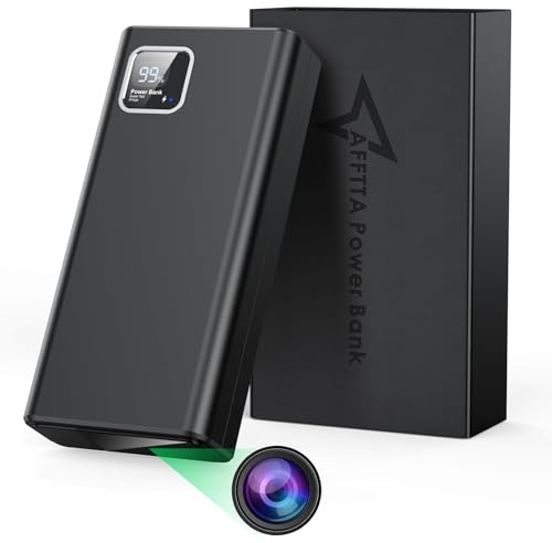 lovco 4K Hidden Camera128G,15000AMH Power Bank Camera Full HD Security Camera for Home and Outdoor Recording, Small Camera, Mini Camera DVR with Motion Detection/Night Vision,No WiFi (128G Set)