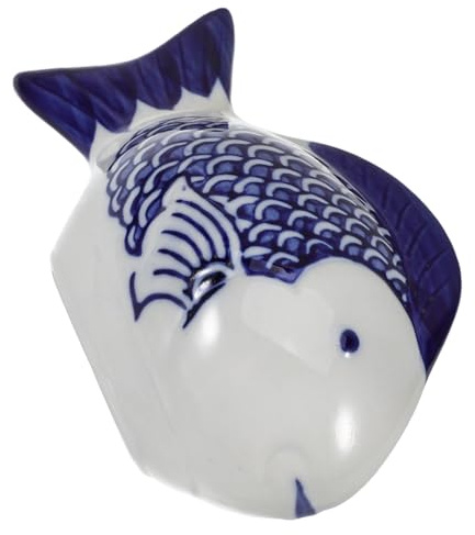 VINTORKY Ceramic Fish Ornament for Aquariums and Ponds Handmade Floating Decor for Fish Tanks Water Gardens and Beautiful Porcelain Sculpture for Tabletop Display