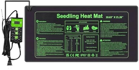 Tappetino riscaldante per piantine Tappetini riscaldati per piantine con termostato regolabile per la germinazione dei semi di piante Coltivare gli attrezzi da giardino con cuscinetto Cuscini riscalda