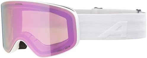 ALPINA FERNIE Q-LITE - verspiegelte, kontrastverstärkende OTG Skibrille mit 100% UV-Schutz für Kinder - Rahmengröße XS