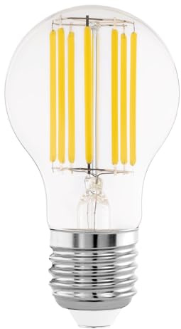 EGLO E27 LED Leuchtmittel, Energiesparlampe Energieklasse A | Energiespar Glühbirne 7 Watt, 1521 Lumen, LED Lampe warmweiß, 3000 Kelvin, A60 Birne, Ø 6 cm