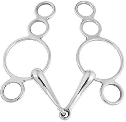 Stainless Steel Gag Bit Horse Tack English Riding Equestrian Accessories