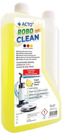 Acto® Robo Clean 1L – Reiniger für Saug- & Wischroboter, Rückstandsfreie Bodenreinigung, Frischer Duft, Schonend für Sensoren