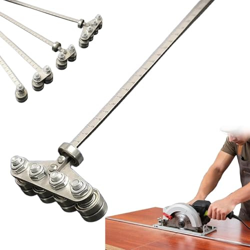 Positioning Calipers for Precise Measurements & Easy Wood Cutting, Stainless Steel Precision Cutting Guide for Circular Saws, 50cm Adjustable Guides Rail, Guiding Rail Tool for Woodworking DIY