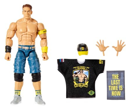 Mattel WWE Elite Collection - John Cena Top Picks, action figure collezionabile con accessori inclusi, mani e costumi da combattimento intercambiabili, JHV15