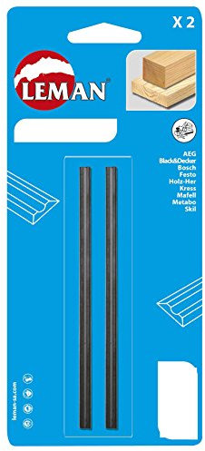 Leman 142.780.02 - Pack de 2 cuchillas de cepillo (MD 80 x 5,5 x 1,1 mm)