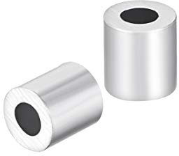 sourcing map M2 Manchon aluminium sertir câble acier 2mm Clips arrêt Bouton 50 Pcs