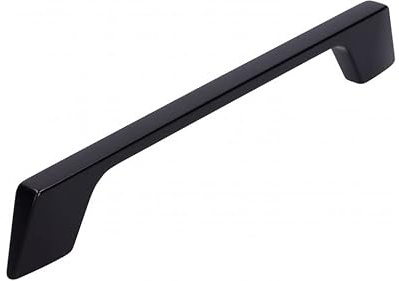 SIRO Möbelgriff Grenzhausen, Modern, Druckguss schwarz matt pulverbeschichtet, 196 mm x 27 mm x 10 mm, LA 160 mm, 2448-196PB12