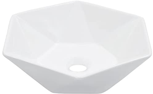 vidaXL Lavabo Lave-Mains Vasque à Poser Monter Salle de Bain Intérieur Salle d'Eau Cabine de Toilette Maison 41x36,5x12 cm Céramique Blanc