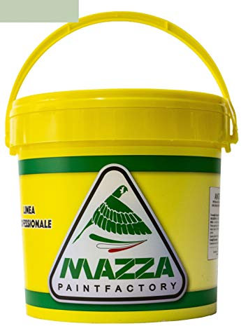 MAZZA Pittura Al Quarzo Per Muri Interni Ed Esterni Lt 5 Ad Alto Potere Coprente Colorificio (Verde Salvia2 Mz1089)