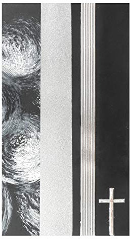 Pracht Creatives Hobby 7073-20705 Wachsplatten Mix schwarz/silber, 3 halbe Wachsstreifen mit einem Motiv, ca. 200 x 50 x 0,5 mm, zum Modellieren und Verzieren von Kerzen