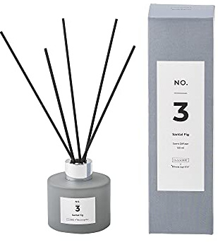Bloomingville Duft Diffussor No.3 mit der Duftnote Santal Fig inklusive 5 Schilfröhrchen 100ml, Maße: 8cm x 8cm x 7cm, 82049199