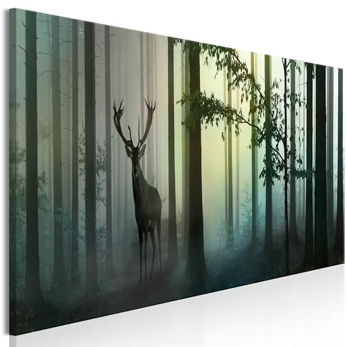 murando - Leinwandbild Glasbild Landschaft Bäume, 135x45 cm, 1-teilig | Hochwertige Leinwand, sofort aufhängbar, ideal fürs Wohn- oder Schlafzimmer, wasserfest und lichtecht, langlebig, stilvoll