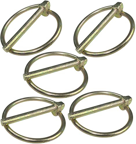 AERZETIX - C48206 - Satz von 5 Klappstecker klappsplinte landwirtschaftlichen mit ring Ø4.5x41mm - splinte zum klappen - sicherungsstift - bolzensicherung für schnelle befestigung - DIN 11023