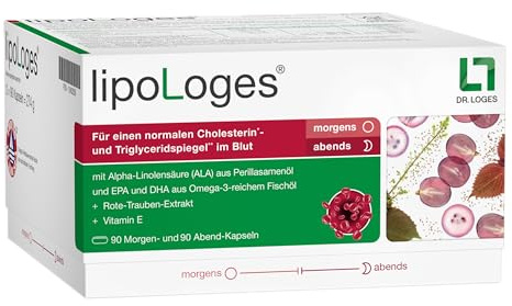 lipoLoges - 180 Kapseln - Für gesunde Cholesterin*- und Blutfettwerte**