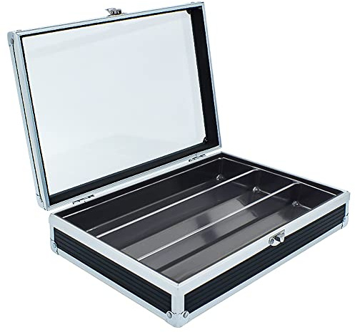 SAFE Nr 127 Sammel Vitrine mit transparentem Deckel für Modelle und Sammelgegenstände, 3 Fächer | 295 x 200 x 70 mm