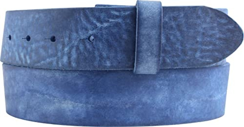 BELTINGER Wechselgürtel aus weichem Vollrindleder Used-Look ohne Schnalle 4 cm | Druckknopf-Gürtel für Damen Herren 40mm | Vintage-Look