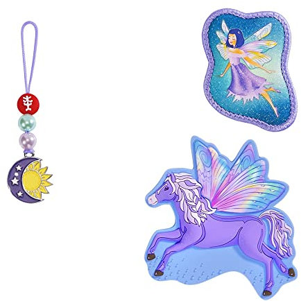 Step by Step Magic MAGS „Pegasus Emily“, 3-teilig, 2 Magnet-Applikationen und 1 Anhänger, Ergänzung für Schulranzen oder Vorschulrucksack, lila