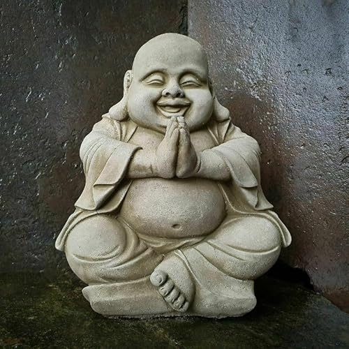 Contenu : statue de Bouddha en pierre | Décoration de jardin en forme de moine oriental