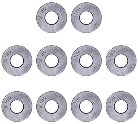 Miniatur-Kugellager,10-teiliges,Jack-Joint Lagereinheit Flaches Axial-Kugellager mit Hoher Genauigkeit,Abnehmbarer Miniatur-Axiallagersatz aus Metall,Nadellager (51100)