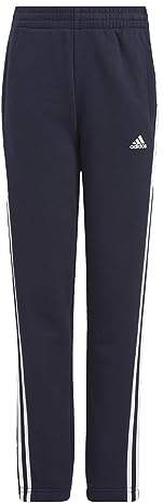 Adidas Unisex - Bambini Essentials 3-Stripes Fleece Pants, Legend Ink/White, 13-14 Years