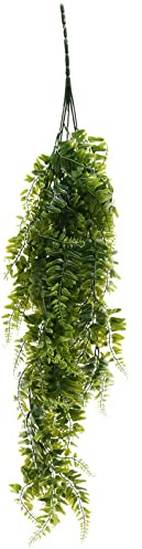 Yheonver 2 PièCes Artificielles FougèRes Suspendues Plantes Vigne Faux Lierre Boston FougèRe Plante Suspendue en Plein Air RéSistant Aux UV Plantes en Plastique