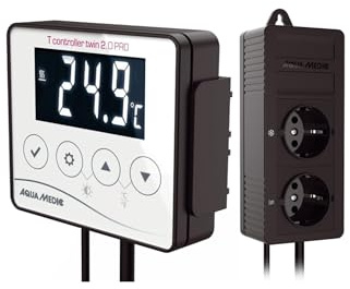 Aqua Medic T-controller twin 2.0, Digitales Temperatur Mess- und Regelgerät zur gleichzeitigen Steuerung von Heiz- und Kühlaggregaten