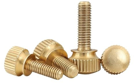 M3 M4 M5 Messing-Rändelschraube, handfest angezogene Rändelschrauben, Messingdrehung, Rändelschrauben, Computergehäuseschrauben(M4x20 5pcs)
